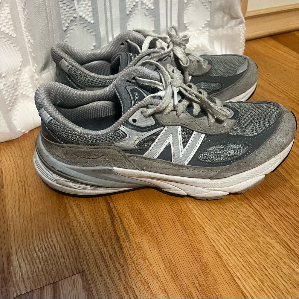New Balance 990s Gray and White Athletic Sneakers